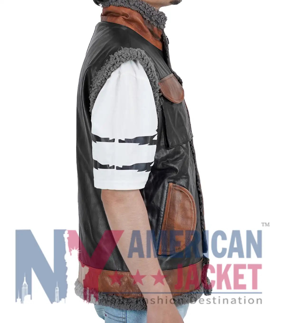 Dwayne Johnson Jumanji The Next Level Leather Vest