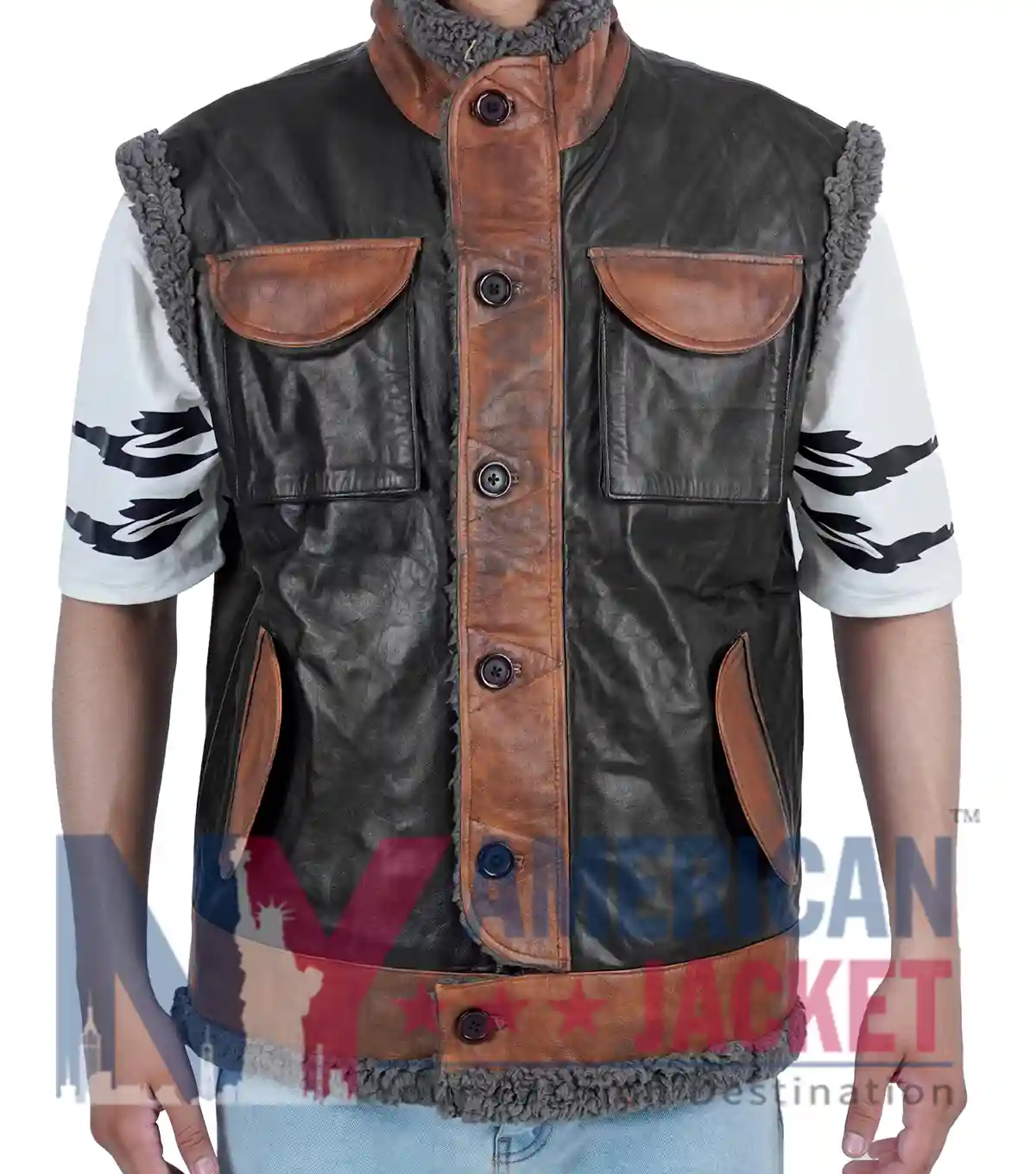 Dwayne Johnson Leather Jumanji The Next Level Vest