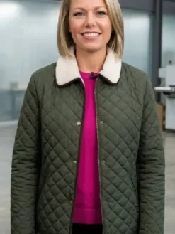 Dylan Dreyer The Today Show Green Quilted Jacket