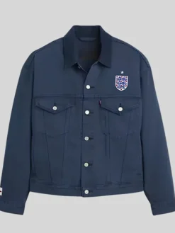 England Football Type Iii Trucker Jacket