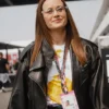 F1 Grand Prix 2026 Brie Larson Biker Jacket