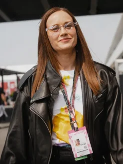 F1 Grand Prix 2026 Brie Larson Biker Jacket