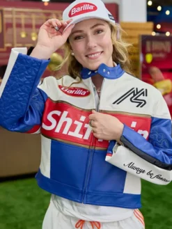 F1 Grand Prix Miami Mikaela Shiffrin Barilla Leather Jacket