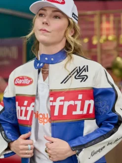 F1 Miami Grand Prix Mikaela Shiffrin Barilla Leather Jacket