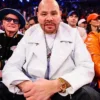 Fat Joe Knicks vs. Cavs Game 2 White Biker Jacket