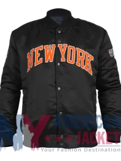 Giorgio Armani x Kith New York Knicks Black Satin Jacket