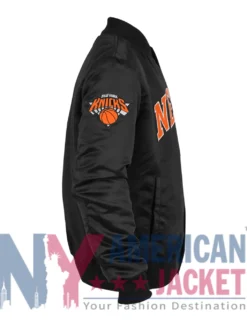 Giorgio Armani x New York Knicks Kith Black Satin Jacket