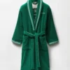 Green Cotton-Terry Jacquard Bathrobe