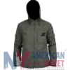 Green Snap-On Hooded Jacket
