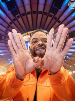 Halftime Show Method Man Orange Knicks Game 2 Jacket