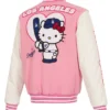 Hello Kitty LA Dodgers Pink Varsity Jacket