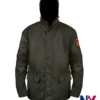 Helly-Hansen Workwear Waterproof Gale Rain Green Jacket front view