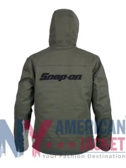 Hooded Snap-On Green Jacket