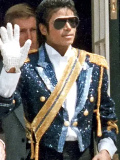 Jaafar Jackson Michael Blue Sequin Jacket