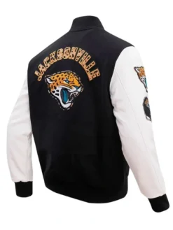 Alternative view of Jacksonville Jaguars Animal Patches Black Varsity Jacket