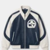 Jalen Williams Blue Floral Leather Jacket Front