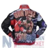 Jeff Hamilton Mike Tyson Fight Leather Jacket with Full Sleeves, Stand-Up Collar, and Iconic Boxing Style