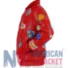 Jeff Hamilton NBA Teams Collage Leather Red Jacket