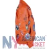 Jeff Hamilton NBA Teams Orange Collage Leather Jacket