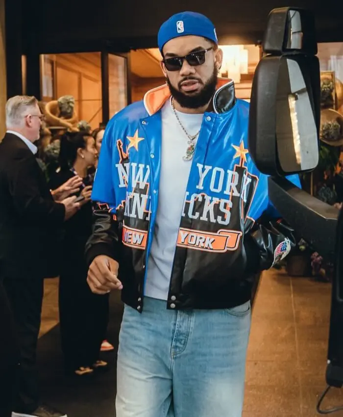 Jeff Hamilton NY Knicks Skyline Karl-Anthony Towns Jacket
