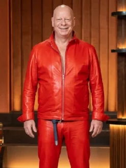 Jeff Ross The Roast of Kevin Hart Red Leather Jacket