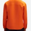 Julien TV Series Emily in Paris Orange Wool Blend Jacket Back