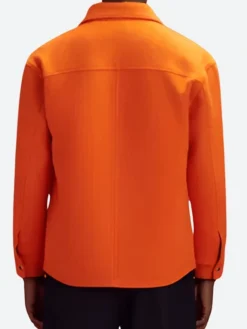 Julien TV Series Emily in Paris Orange Wool Blend Jacket Back
