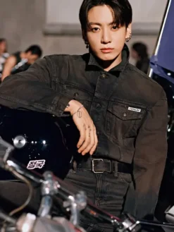 Jungkook Calvin Klein Black Denim Trucker Jacket