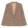 Kelly Reilly Dutton Ranch 2026 Brown Checkered Blazer