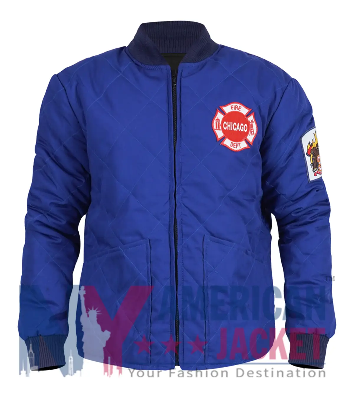 Kelly Severide Chicago P.D. Quilted Blue Jacket