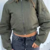 Khaki Something Forgotten Bomber Jacket