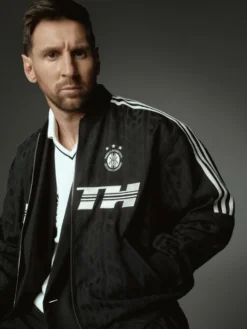 Kith x Messi x Adidas Football Suede Black Jacket