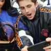 Knicks vs. Cavs Final Timothée Chalamet Leather Jacket