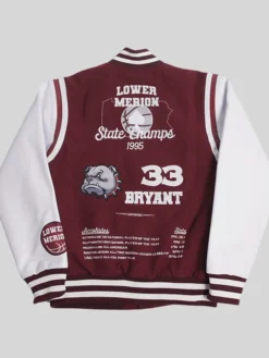 Kobe Bryant Red And White Letterman Jacket