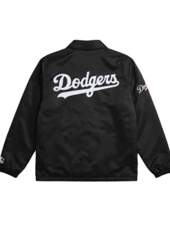 LA Dodgers Black Full-Snap Starter Coaches Jacket
