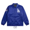 LA Dodgers Blue Full-Snap Coaches Starter Jacket