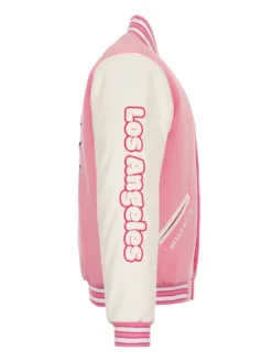LA Dodgers Hello Kitty Pink Varsity Jacket