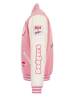 LA Dodgers Hello Kitty Varsity Pink Jacket