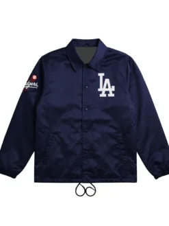 LA Dodgers Navy Starter Full-Snap Coaches Jacket
