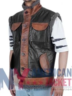 Leather Dwayne Johnson Jumanji The Next Level Vest