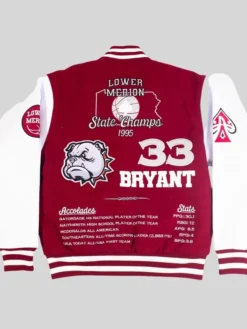 Letterman Red And White Kobe Bryant Jacket