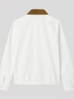 Levis White Canvas Lightweight Castro Full Zip Cotton Jacket 