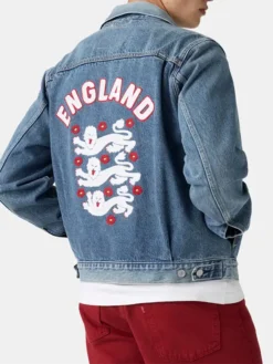 Levi’s X England World Cup Blue Denim Jacket Back
