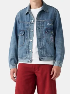 Levi’s X England World Cup Blue Denim Jacket Front