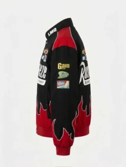 Disney Pixar Cars Shoe Palace Flames 95 racing jacket in bold black and red