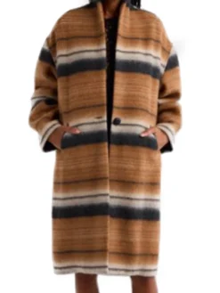 Alternative view of Lindsay Crane-Martin Beef S02 Tan Black Striped Coat