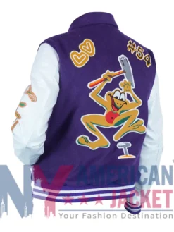 Louis Varsity Purple Vuitton Jacket
