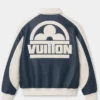 Louis Vuitton Jalen Williams Blue Floral Leather Jacket For sale