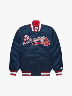 MLB-Atlanta-Braves-Blue-Satin-Varsity-Jacket