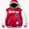 MLB x NBA Supreme Hooded Satin Varsity Jacket